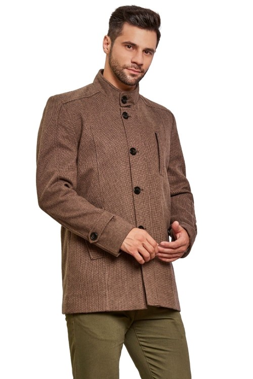 Men Coat Walnut Color