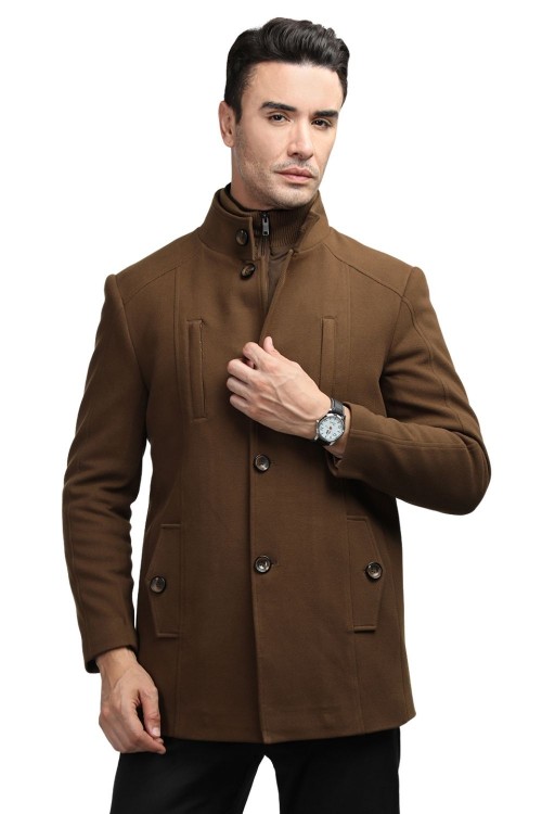 Men Coat Deep Tan Color