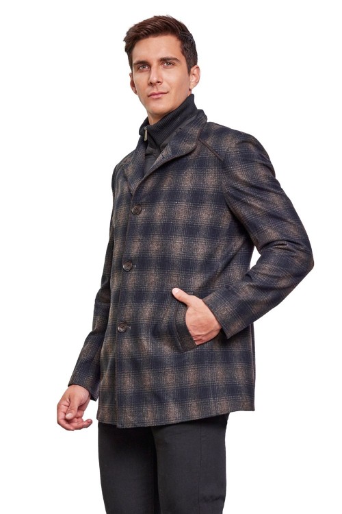 Men Coat Bronze Color