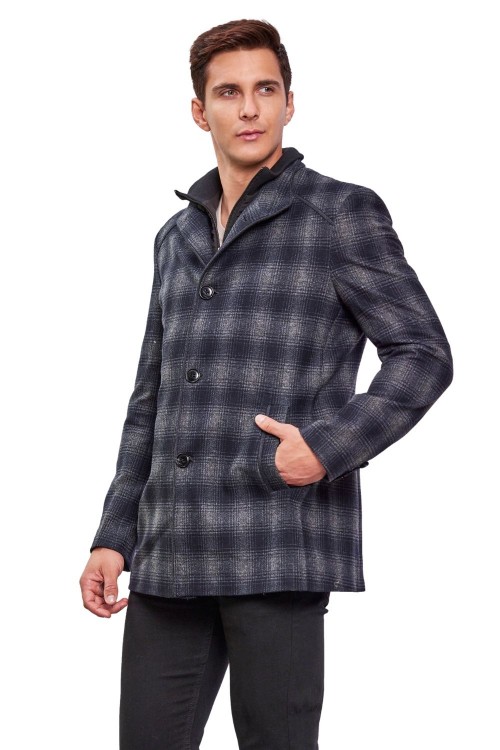 Men Coat Navy Color