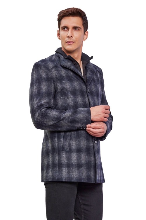 Men Coat Navy Color