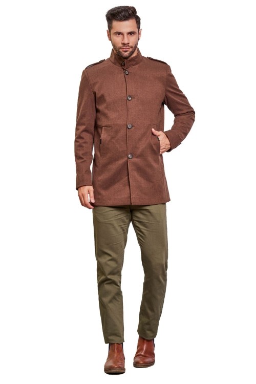 Men Coat Mocha Color