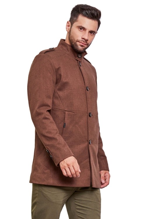 Men Coat Mocha Color