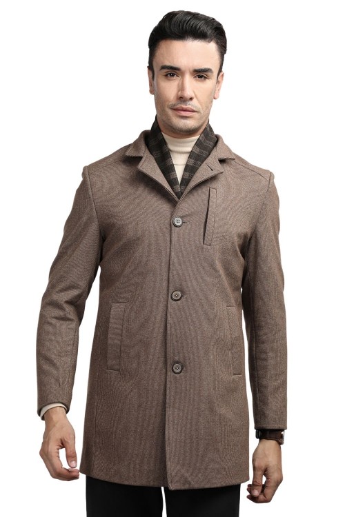 Men Coat Chestnut Color