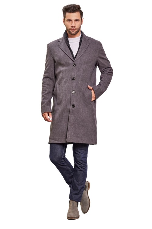 Men Coat Slate Color