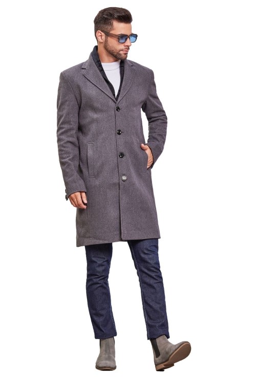 Men Coat Slate Color