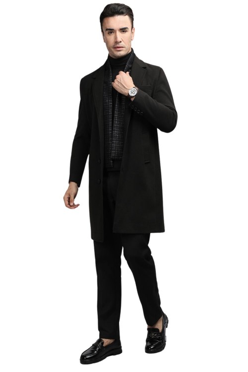 Men Coat Black Color