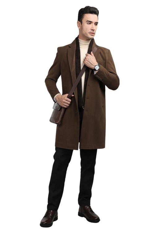 Men Coat Brunette Color