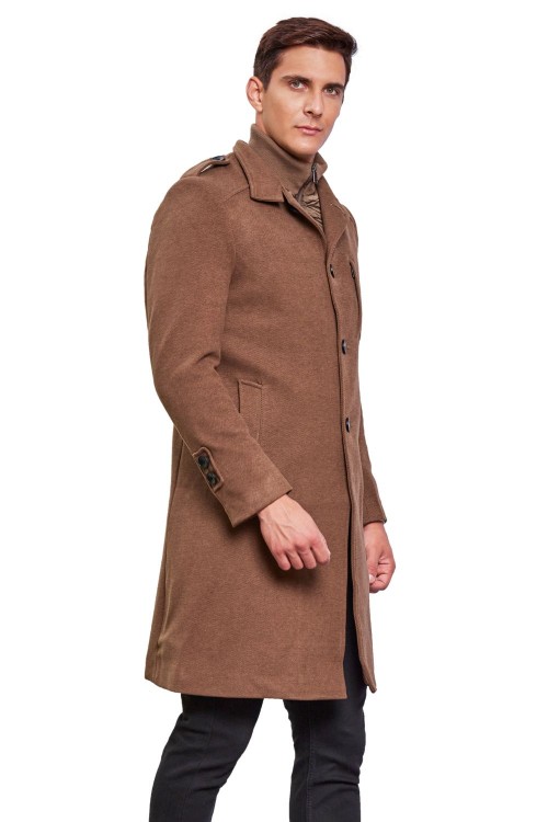 Men Coat Biscuit Color