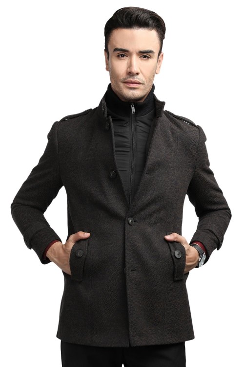 Men Coat Coffee Color