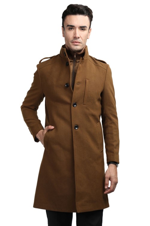 Men Coat Tan Color