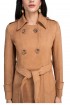 Women Double Breasted Coat Beige