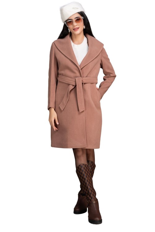 Women Coat Nude beige