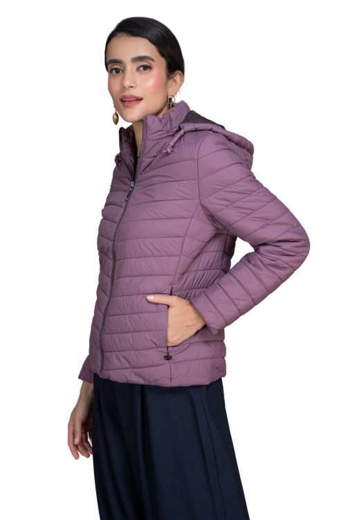 Women Packable Jacket Purple