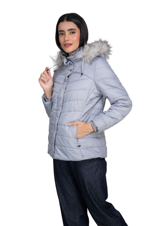 Women Jacket Silver grey